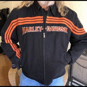 Mens Harley Davidson zip up cotton  jacket with liner